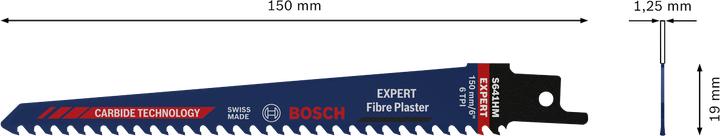 Produktbild Bosch Professional Zubehör EXPERT ‘Fiber Plaster’ S 641 HM Säbelsägeblatt, 1 Stück