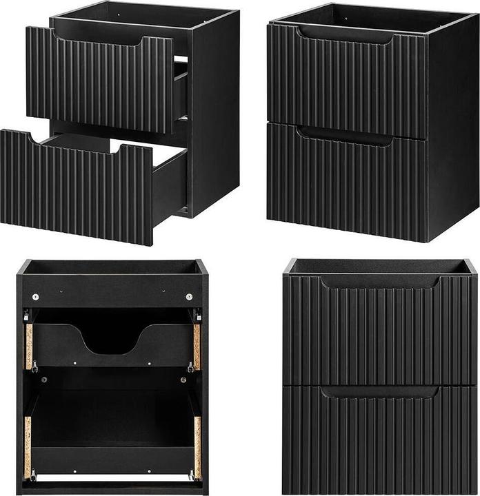 Produktbild En.Casa Waschtisch Skelbolu 80x60x40 cm Schwarz