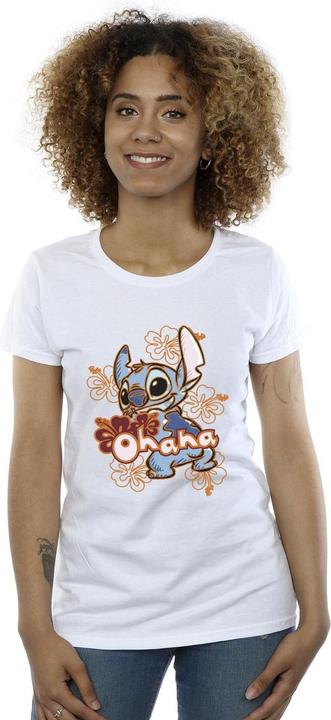 Produktbild Disney Lilo And Stitch Ohana Orange Hibiscus TShirt (M)