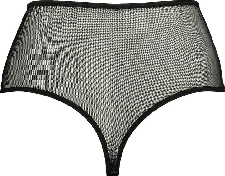Actual product image Ulla Popken Ouvert Sheer Lace-Up Front Thong (46, 48)