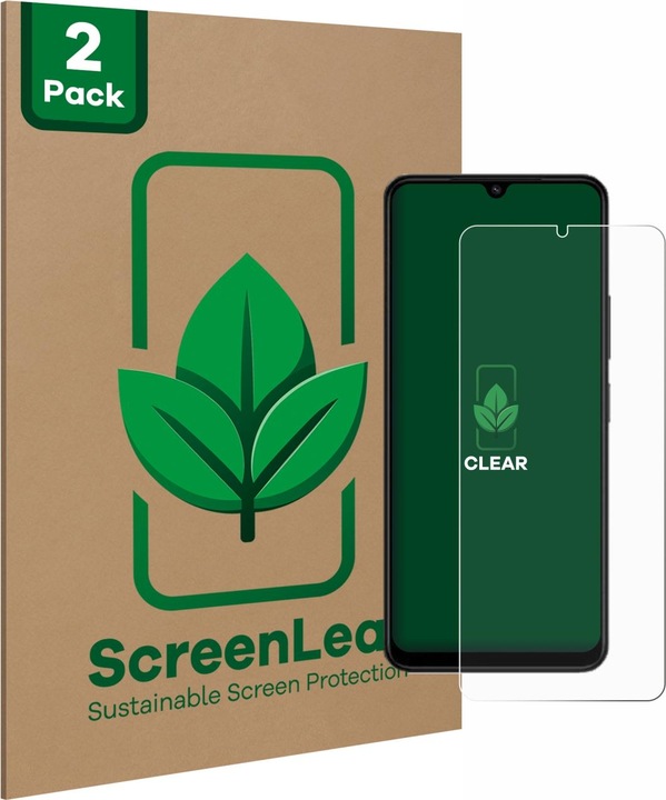 Produktbild ScreenLeaf Schutzfolie nachhaltiger Displayschutz Display Schutz Folie Klar Transparent (2 Stück, Xiaomi Redmi A3)
