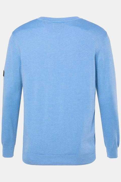 Produktbild JP1880 Pullover, leichter Feinstrick, Badge, Rundhalsausschnitt, bis 7 XL (L)