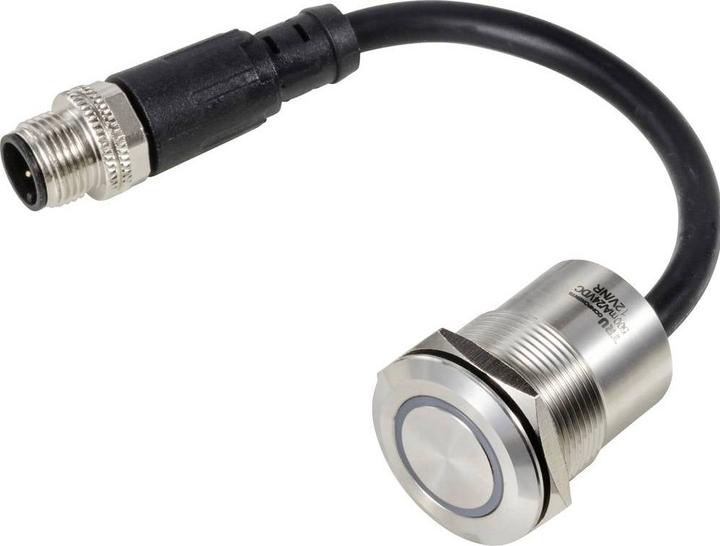 Productafbeelding Tru Components TC-12835304 TC-PS223P10YSSR12T M12 MALE CONNECTOR Piezotaster 24