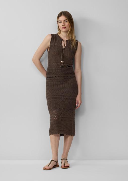 Produktbild s.Oliver Strickpullunder Stricktop im Slim Fit mit Ajourmuster (38)