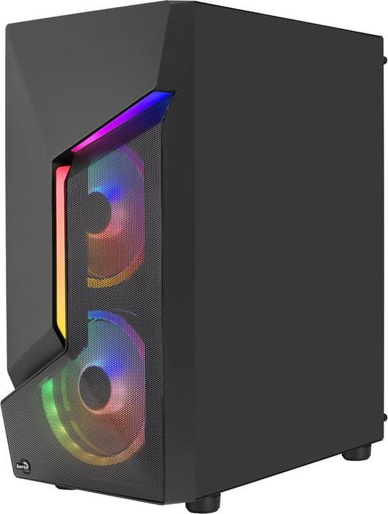 Actual product image AeroCool Scape-G-BK-v2 Midi Tower, Tempered Glass, FRGB (ATX, mATX, Mini-ITX)