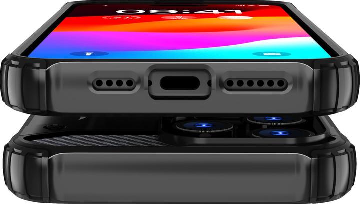 Immagine prodotto Hurtel Custodia Hybrid Armor per iPhone 15 Pro Max - nera (Apple iPhone 15 Pro Max)