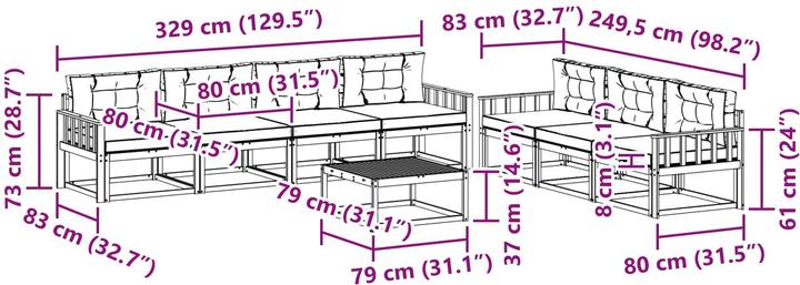 Produktbild vidaXL Outdoor-Sofa