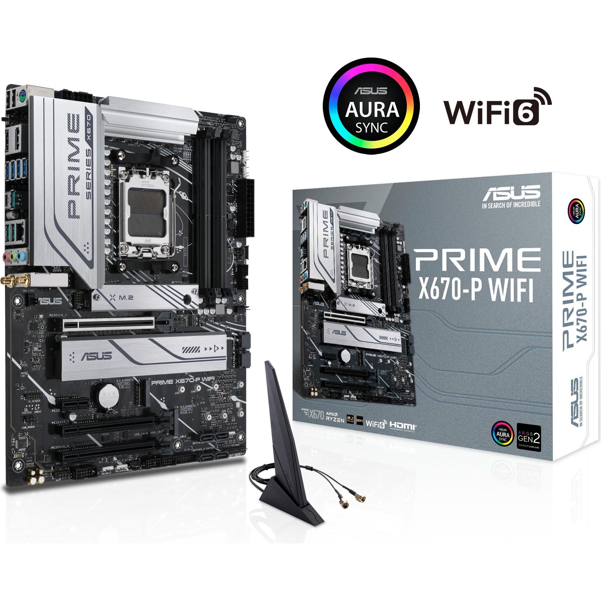 ASUS PRIME X670-P WIFI (AM5, AMD X670, ATX), Mainboard