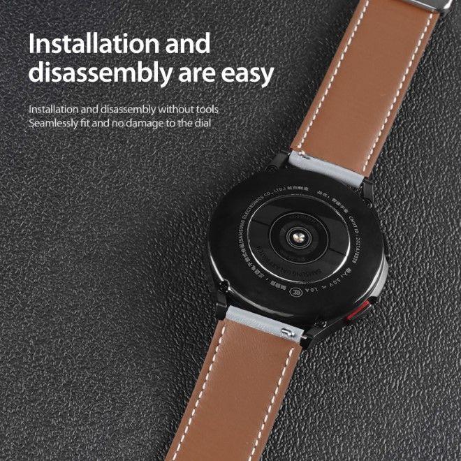 Image du produit Dux Ducis YA Series Bracelet en cuir véritable (20 mm, Cuir véritable, Largeur de l'ergot 20 mm, Galaxy Watch6, Galaxy Watch3 (41mm), Gear S2 Classic)