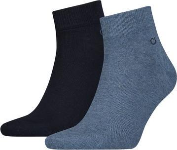 Calvin Klein Quarter Sneaker Socken Herren Kurzsocke 12 Paar, Farbe:Denim Melange, Socken & Strümpfe (2er Pack, 39 - 42)