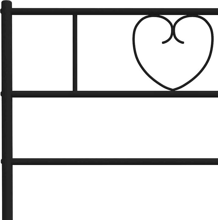 Actual product image vidaXL Bed frame with headboard footboard metal bed Bed black 75x190cm (75 x 190 cm)