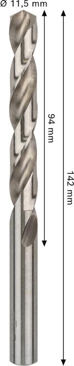 Actual product image Bosch Professional Zubehör PRO Metal HSS-G twist drill, 11.5 x 94 x 142 mm (11.5 mm)
