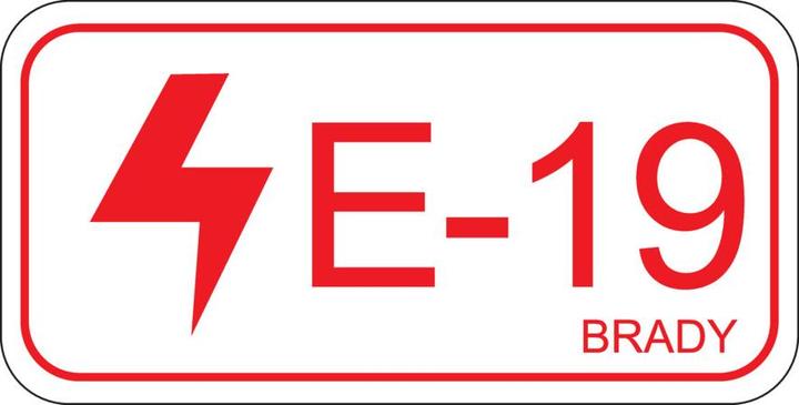 Actual product image Brady Labels for energy sources, electrical area