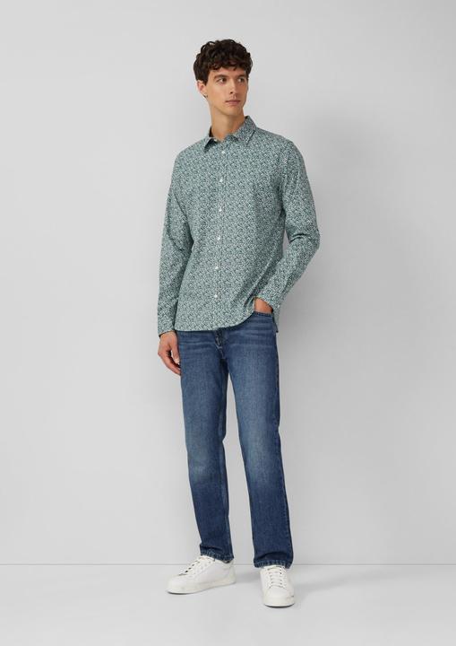 Immagine prodotto s.Oliver Hemd Slim Fit: Baumwollhemd mit All-over-Print (S)