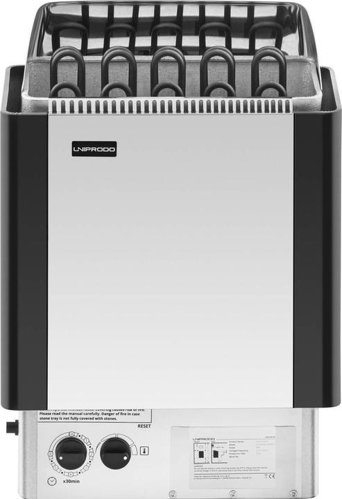 Actual product image Uniprodo Saunaofen Saunaheizgerät Sauna Ofen elektrisch Saunaheizung 9 kW 400 V 3 N