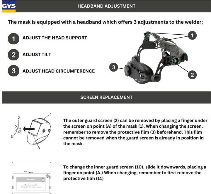 Image du produit GYS Casque de soudure LCD Ergotech+ 5-9 / 9-13 Black True Color