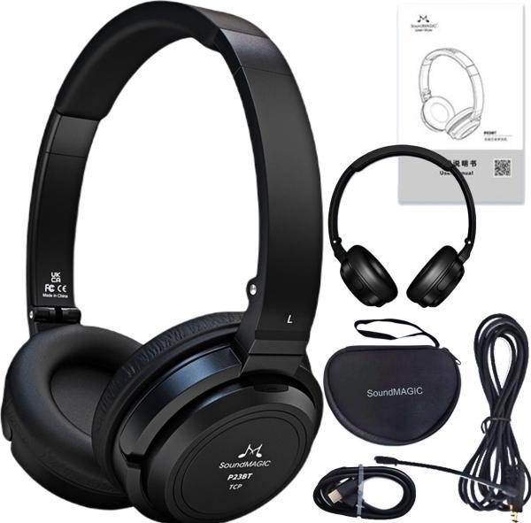 Actual product image SoundMagic P23BT Black Headphones - Over-Ear Bluetooth Headphones (ANC, 60 h, Wireless)