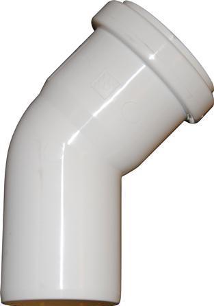 Magnaplast HTP bend 45 degrees 32 mm with 1 sleeve white