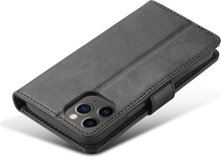 Image du produit Ueli Express iPhone 12 / iPhone 12 Pro Livre Etui en cuir véritable avec porte-carte Gris (Apple iPhone 12 Pro, Apple iPhone 12)