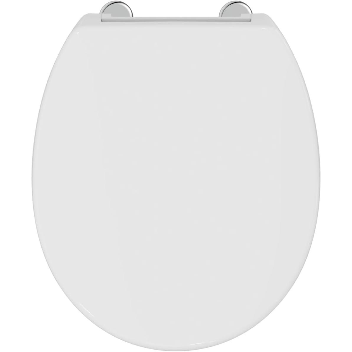 Ideal Standard, Coperchio e sedile WC, Coperchio e sedile per water Contour 21, chiusura normale, fissaggio superiore