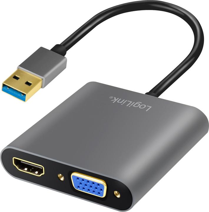 Produktbild LogiLink USB 3.0 zu (VGA, HDMI, 6.40 cm)