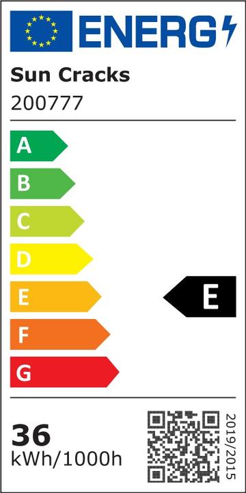Energy Label Sun Cracks 200777 LED panel light