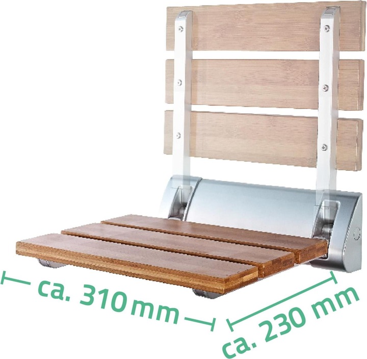 Immagine prodotto Ridder Sedile pieghevole per doccia in bambù (150 kg)