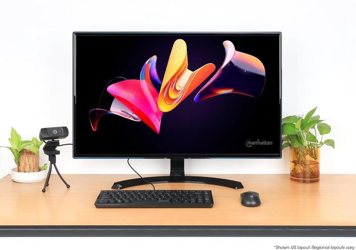 Produktbild Manhattan Slim USB Mini-Tastatur 1.5m Kabel schwarz (DE, Kabelgebunden)