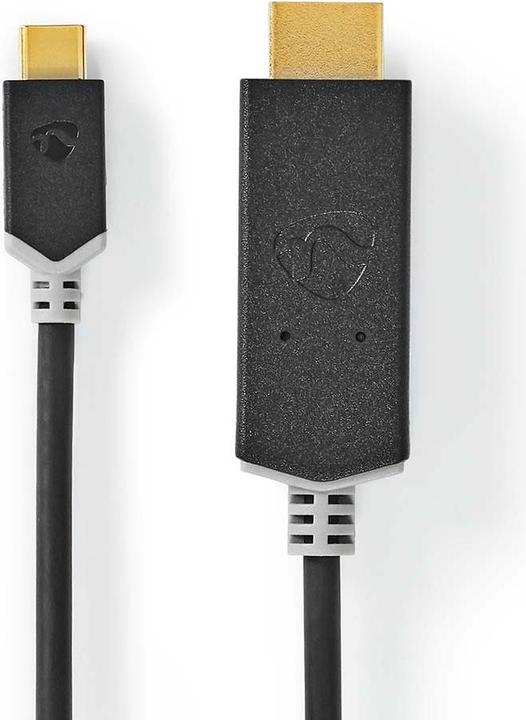 Produktbild Nedis USB-Adapter USB 3.2 Gen 1 USB-Typ-C ™ Stecker HDMI™ Stecker 2.00 m rund Vergoldet Unisex (2 m, HDMI, 2.0)