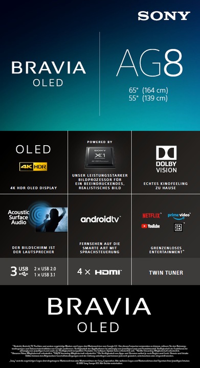 Actual product image Sony KD65AG8 (65", OLED, 4K, 2019)