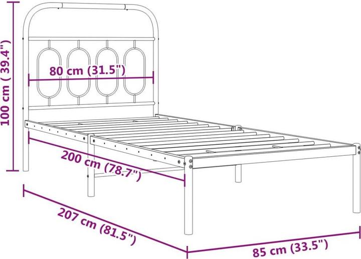 Image du produit vidaXL Bettgestell (80 x 200 cm)