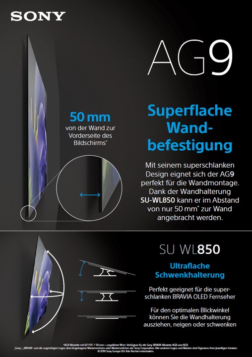 Produktbild Sony OLED KD55AG9 (55", OLED, 4K, 2019)