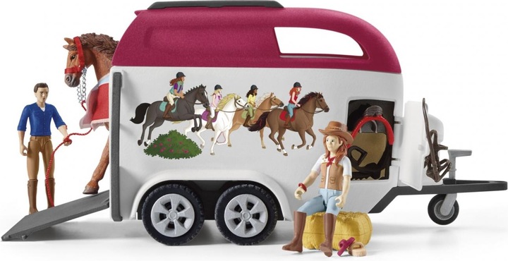 Productafbeelding Schleich Avontuur met auto en paardentrailer