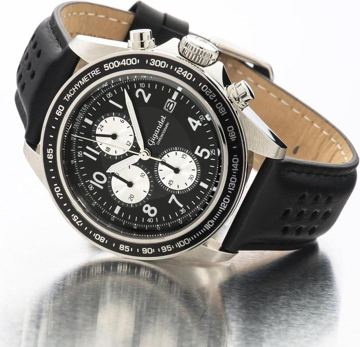 Actual product image Gigandet Analog Japanese Quartz Racing Chronograph Watch with Leather Strap