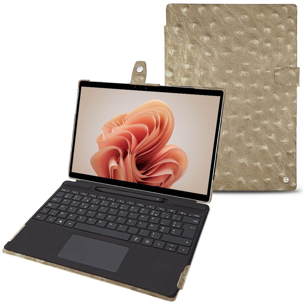 Noreve Lederschutzhülle Microsoft Surface Pro 9 (Surface Pro), Tablet Hülle, Beige