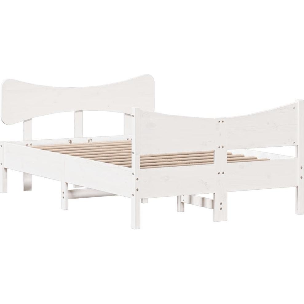 Thumbnail - VidaXL, Bett, Bett mit Kopfteil Kiefer (120 x 190 cm)