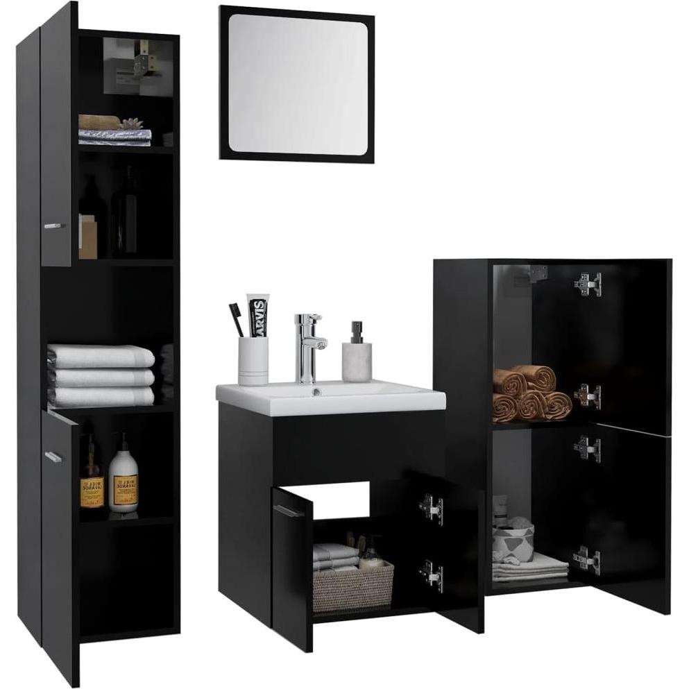 Thumbnail - VidaXL, Badezimmerschrank, Badmöbel Set (41 x 38.5 x 46 cm)