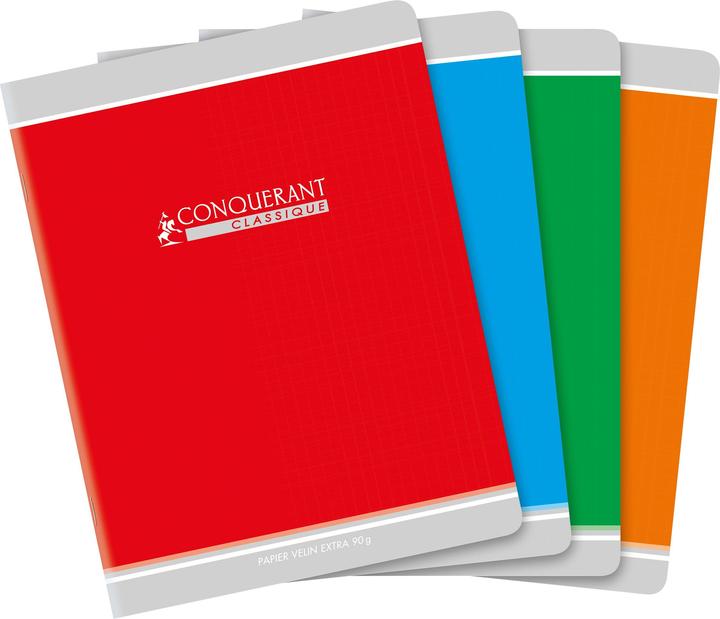 Actual product image Conquerant CLASSIQUE Cahier 170 x 220 mm, SeyŠs, 96 pages (170 x 220 mm, Checked, Soft cover)