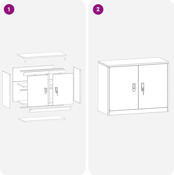 Actual product image vidaXL Büro-Beistellschrank (40 x 90 x 70 cm)