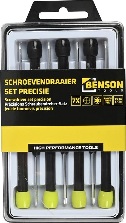 Actual product image Benson Screwdriver set precision 7 pcs