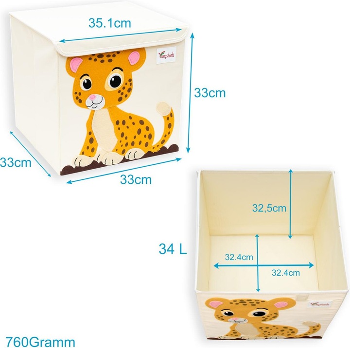 Actual product image Intirilife Storage box with lid for children