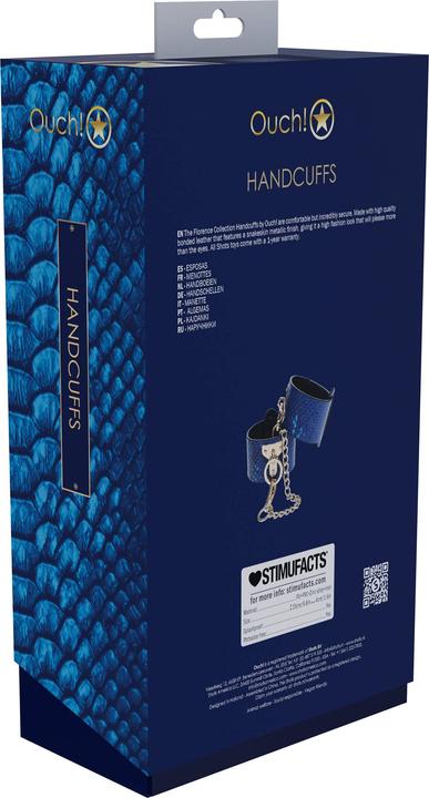 Actual product image Ouch! Florence Collection - Handcuffs - Blue