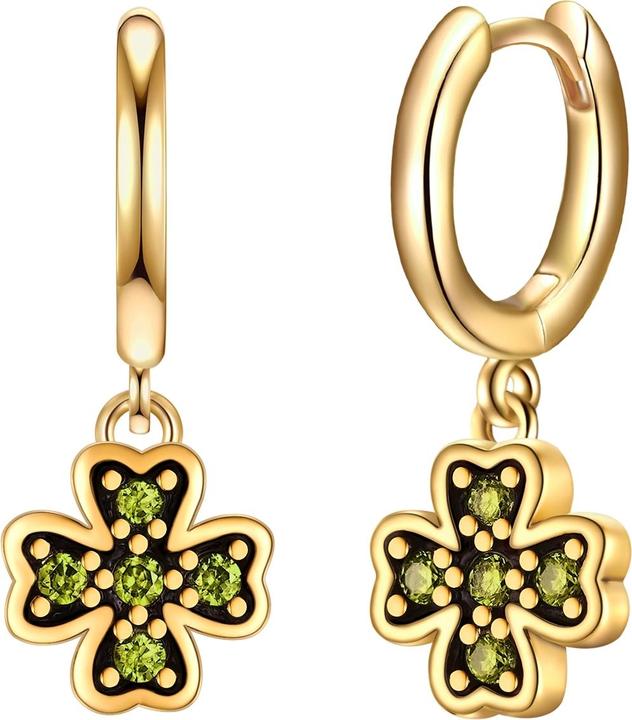 Image du produit Glanzstücke München Boucles d'oreilles femme trèfle à quatre feuilles argent sterling - 34594 (Argent Sterling)
