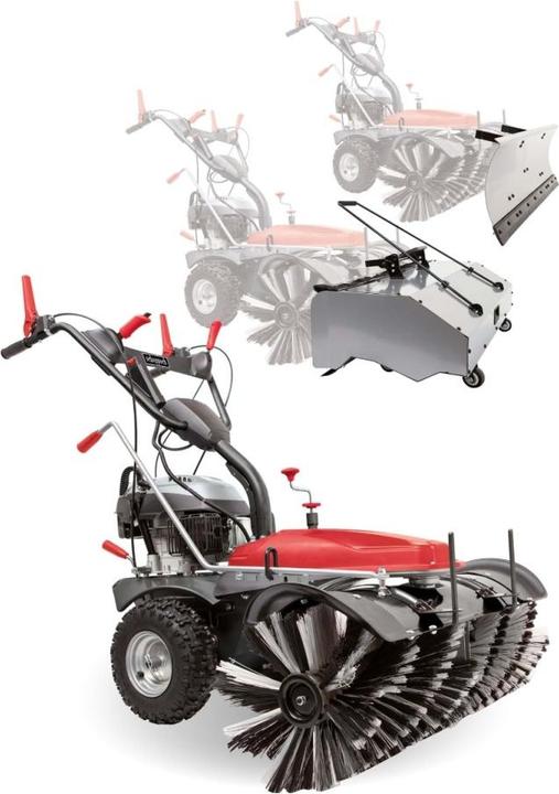 Produktbild Scheppach 100 cm 6,5 PS Benzin-Kehrmaschine inkl. Sammelbehälter, Elektro-Start, Schneeschild & Auffangbehält