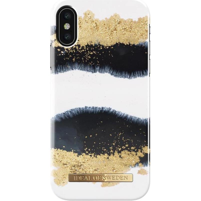 iDeal Of Sweden Gleaming Licorice (Apple iPhone XS), Smartphone Hülle, Blau, Gold, Weiss