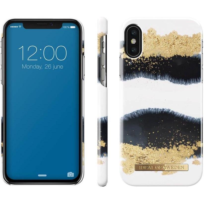 Thumbnail - iDeal Of Sweden Gleaming Licorice (Apple iPhone XS), Smartphone Hülle, Blau, Gold, Weiss