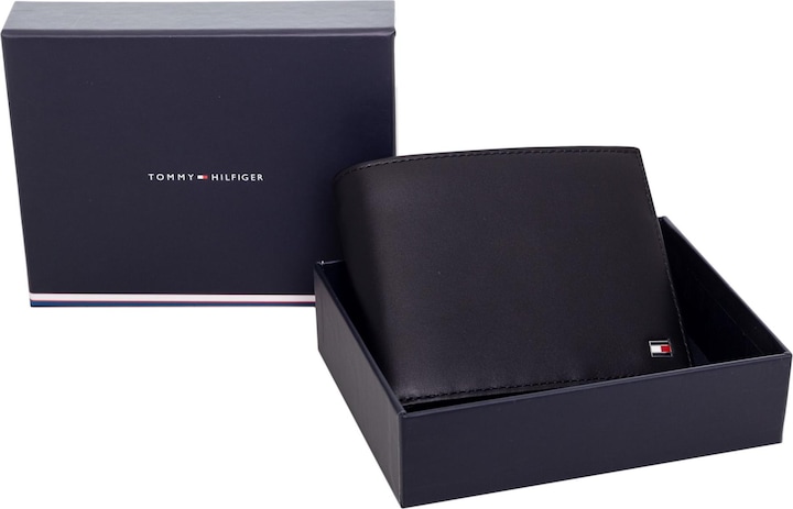 Immagine prodotto Tommy Hilfiger Portafoglio Eton Trifold da uomo in pelle, nero, taglia unica