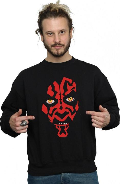 Actual product image Star Wars Mens Darth Maul Face Sweatshirt (5XL)