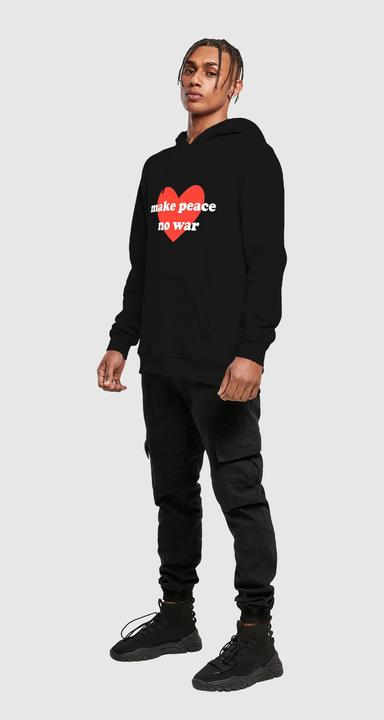 Produktbild Merchcode Peace - Red Heart Black Heavy Hoody - 161353 (XL)