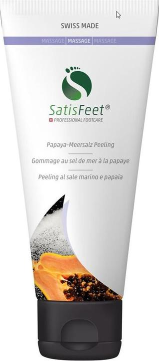 Produktbild Satisfeet Papaya-Meersalz Peeling (Fussdeodorant & -puder, 200 ml)